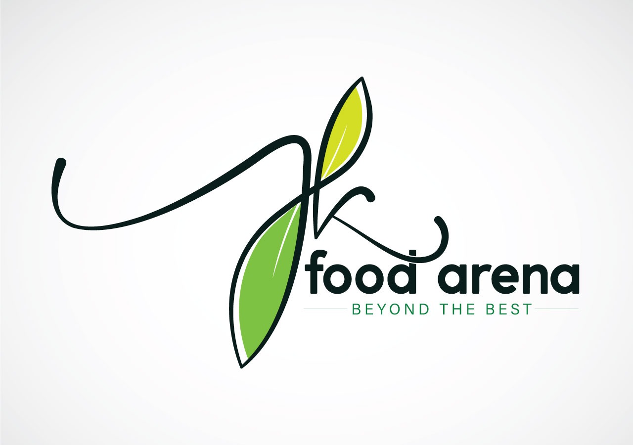 JK Food Arena: Healthy Dining & Beyond The Best Food JK Food Arena logo: stylized JK with leaves, tagline 'Beyond The Best'